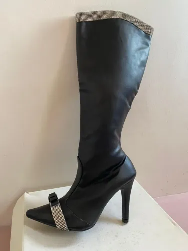 Bota Preta Cano Alto Nova Tam 37