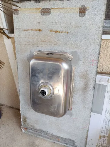 Pia de mármore cinza 1,10m