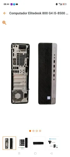 Cpu hp i5 i7 elitedesk 800 g4 8gb + ssd