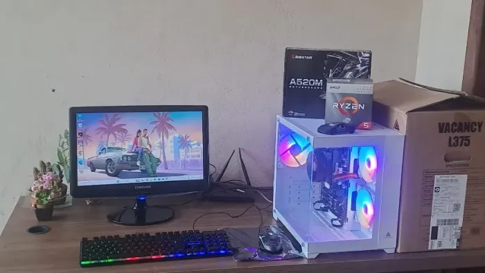 Pc Gamer Amd Ryzen 5 4600g Rx Vega 7 + 16gb Ram | Nvme 512gb Setup Completo!!