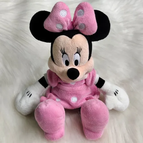 Pelúcia Minnie Mouse Rosa Disney Original 24cm 