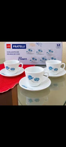 Conjunto de Xícaras Neel Camal Fratelli - 6 Xícaras 220 ml e 6 Pires