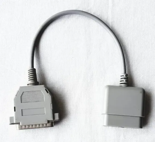 Cabo Adaptador de Controle de PS1 PS2 para PC (Porta LPT DB25) - Usado (Sem Teste Recente)