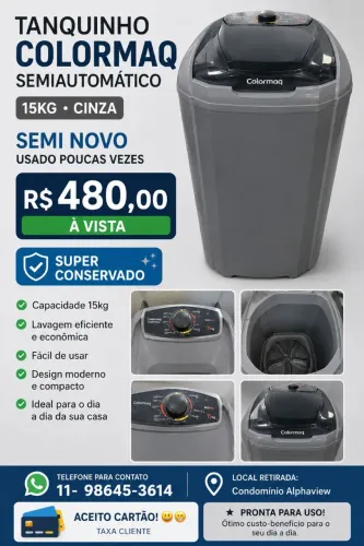 Tanquinho Colormaq 15kg