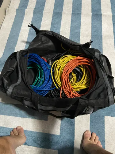 14 Cabos coloridos xlr extensões 15mts