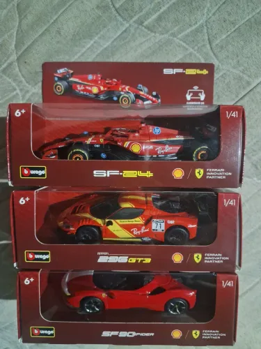 Colecao Mini Carros Edição Limitada Ferrari X Shell 1:41