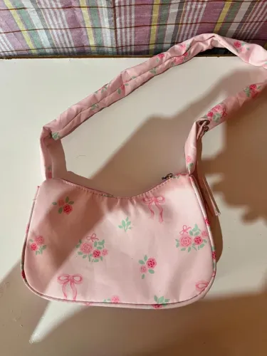 Bolsa de Ombro Rosa Floral