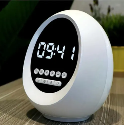Caixa de Som com Bluetooth, relógio e luz RGB Altomex Light Room