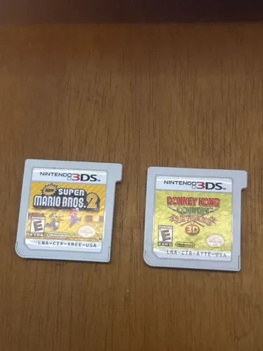 Kit 2 jogos Nintendo 3Ds Donkey Kong Country e Super Mario Bros 2