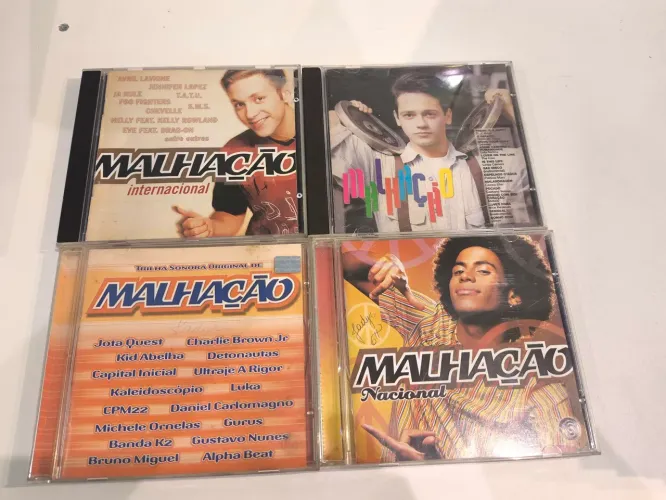 4 Cds Malhação Trilha Sonora Nacional E Internacional - Som Livre .. colecionadores
