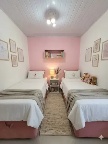 Cama Box Baú Solteiro (Padrão Queen Separada) - Rosa Suede