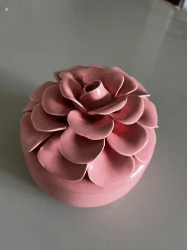 Porta joia porcelana flor