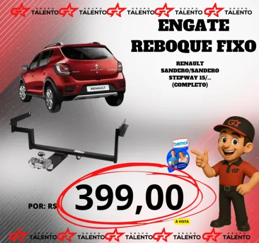 ENGATE REBOQUE FIXO SANDERO 
