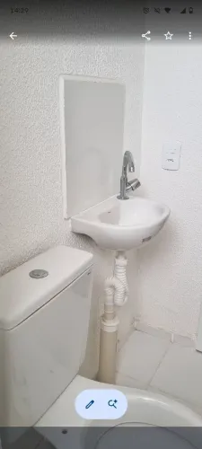 Lavatório de louça suspenso banheiro 40cm