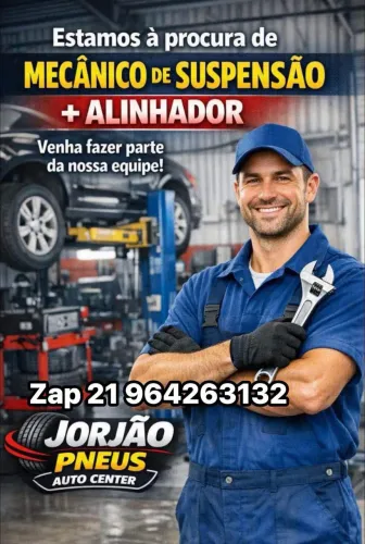Vaga para mecânico de suspensão alinhador com experiência em auto Center