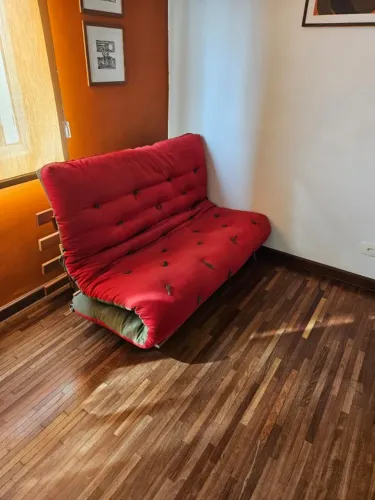 Futon Brasil S 2 lugares original - modelo tradicional - estrutura de madeira maciça - exc