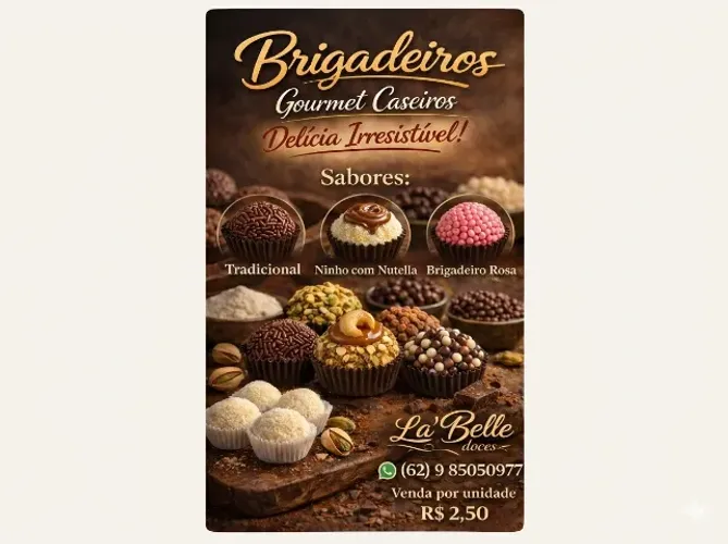 Brigadeiros Gourmet Caseiros - Delícia Irresistível!   La´Belle doces