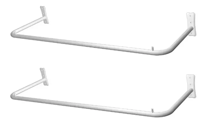 Kit 02 Araras Parede Cabideiro Loja Reta 100cm Branco(pouco usada)