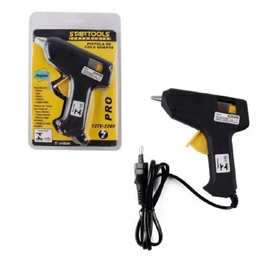 Pistola de cola quente compacta bivolt 8v para escola artesanato 