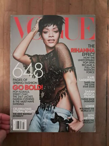 Revista vogue moda fotografias incríveis da rihanna