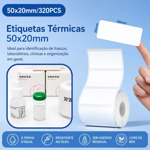 Etiqueta Niimbot 50x20mm 320 Etiquetas Compatível B1