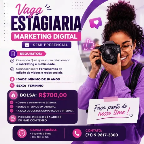 ESTAGIÁRIO MIDIAS SOCIAIS