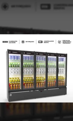 refrigerador REFRIMATE 5 portas, seminovo