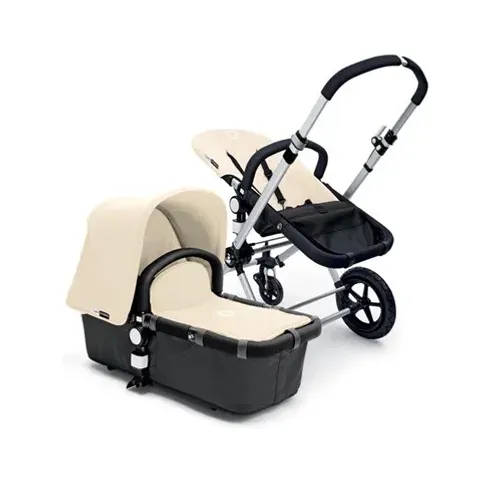 Carrinho de Bebê Bugaboo Cameleon Completo 2 em 1 Bege e Preto + Acessórios Originais