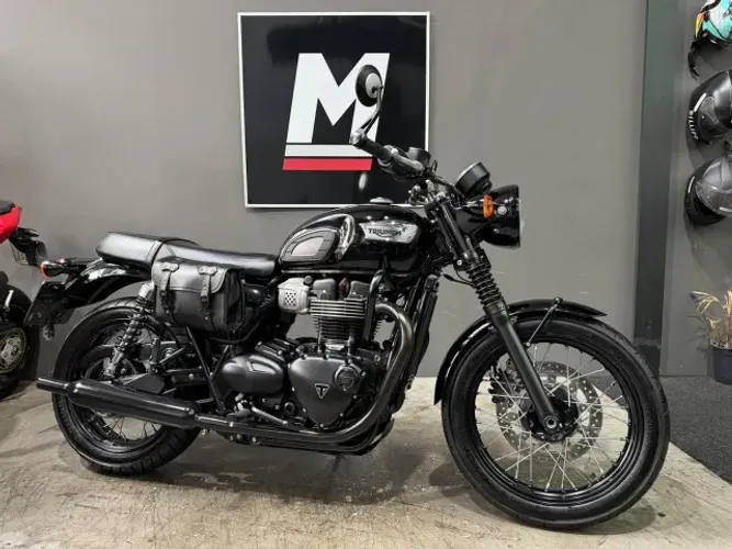 TRIUMPH BONNEVILLE T100 BLACK 900 2019 - Revisada - Sem detalhes - Com acessórios