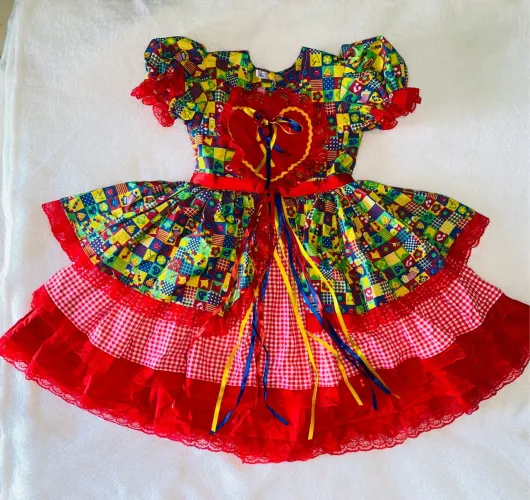 Vestido Junina 6/7anos
