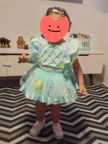 Vestido infantil Lylo Baby, tema mar, veste crianças 1 a 3 anos