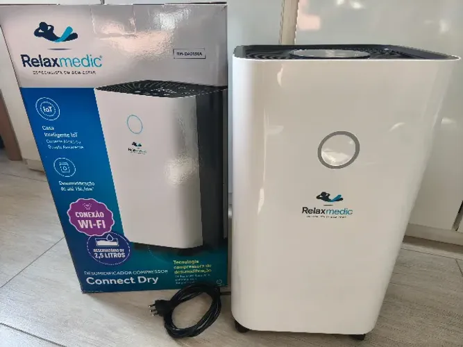 Desumidificador Relaxmedic - Connect Dry 15L Wi-Fi | 220V | Novo na Caixa c/ Garantia 