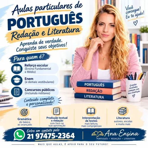 Professora de português e redação.