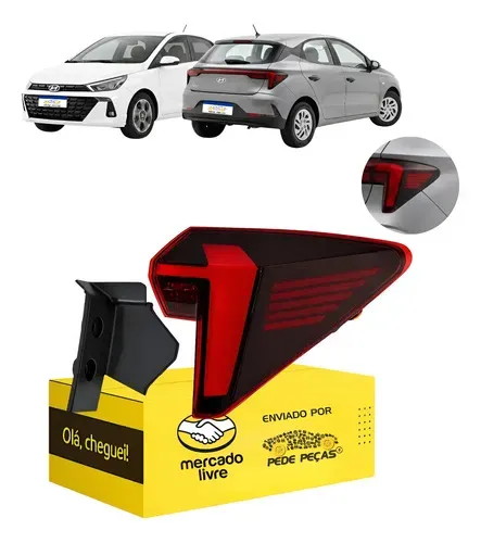 Lanterna Traseira Canto Direito Hb20 2023 24 25 2026 C/led Direito/passageiro