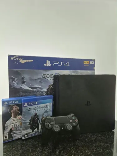Ps4 Slim 1TB + 1 Controle Original + Jogos