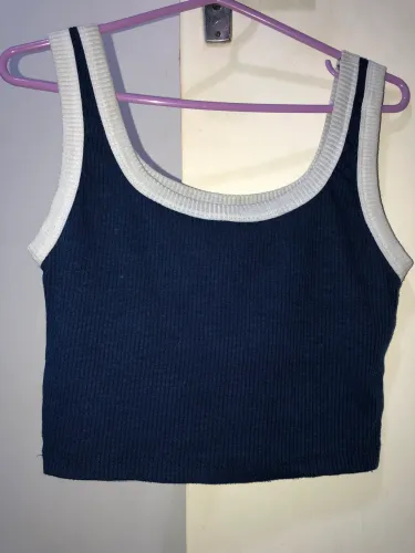 Cropped azul