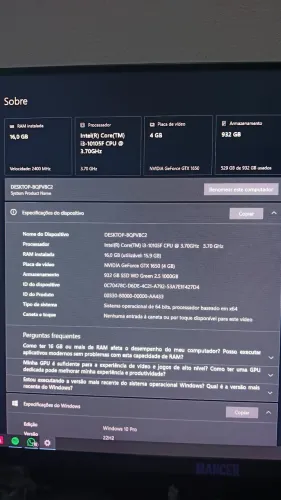 Pc gamer barato, toda de tudo fivem,free fire, pubg etc..