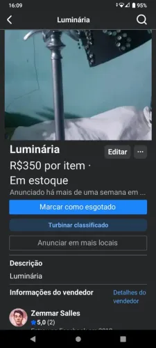 Luminária Flor em Alumínio 