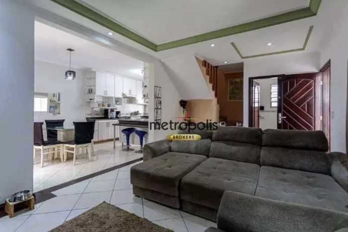 Sobrado com 3 dormitórios à venda, 140 m² por R$ 851.000,00 - Parque das Nações - Santo An
