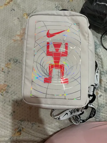bolsa nike shoe bag bege refletiva