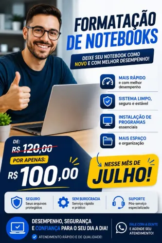 Formatamos seu notebook