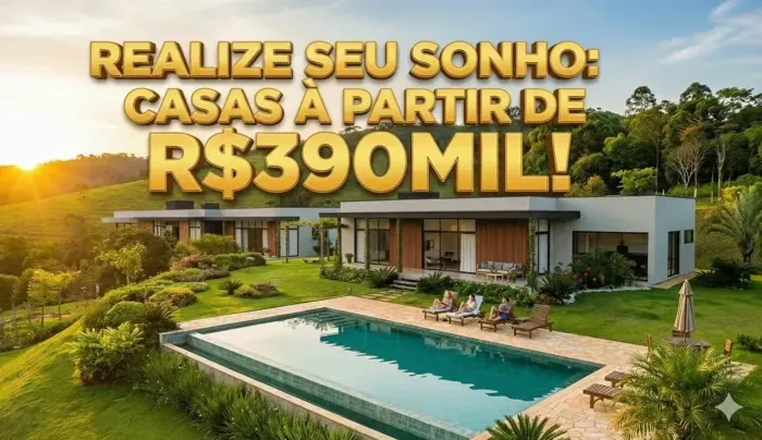 SUA CASA DOS SONHOS PERTINO DE VOCÊ! CASAS PRONTAS PARA MORAR A PARTIR DE 86M2!