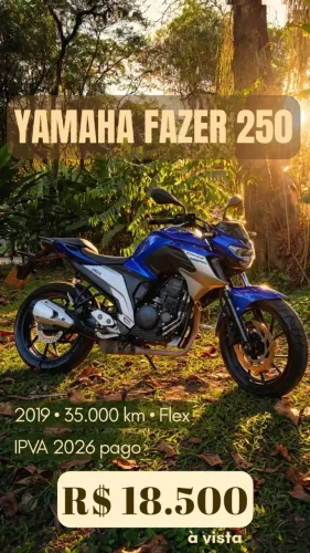 Yamaha FZ25 Fazer 250 (2019) - Azul (Impecável!)