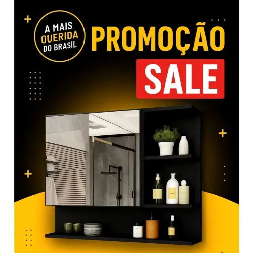 Armário Espelheira com Porta Cleopatra - VÁRIAS CORES
