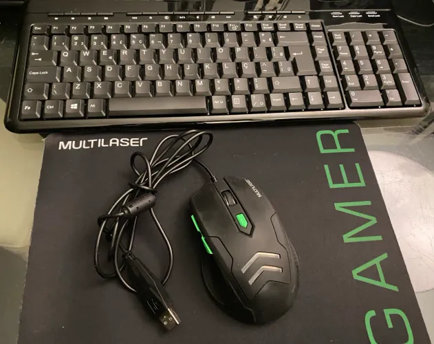 Mouse Gamer 3200 dpi Multilaser MO273 + mousepad + Teclado