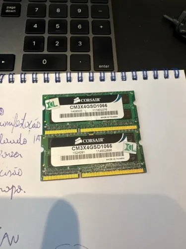 Par Memória Ram Notebook 8gb (2x4gb) Corsair Ddr3 1066mhz Mac Pc