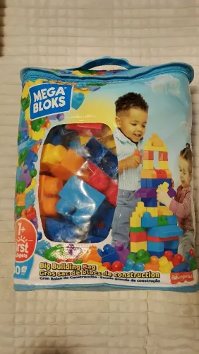 Blocos de Montar - Mega Bloks - Sacola com 80 Peças - Fisher-Price
