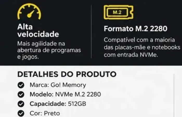 Ssd nvme 512 gb