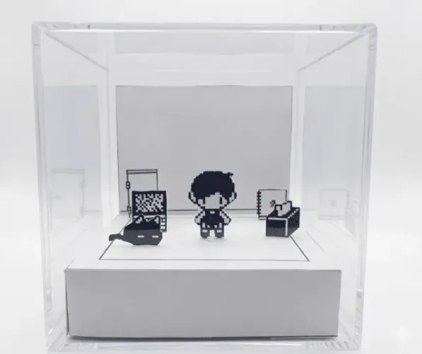 Cubo Diorama Omori Artesanal Decorativo Colecionável Indie Game