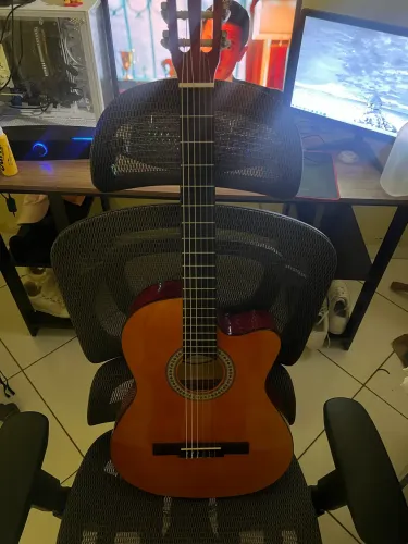 Violão eletroacústica Giannini Start NF-14 CEQ para destros natural bordo escurecido